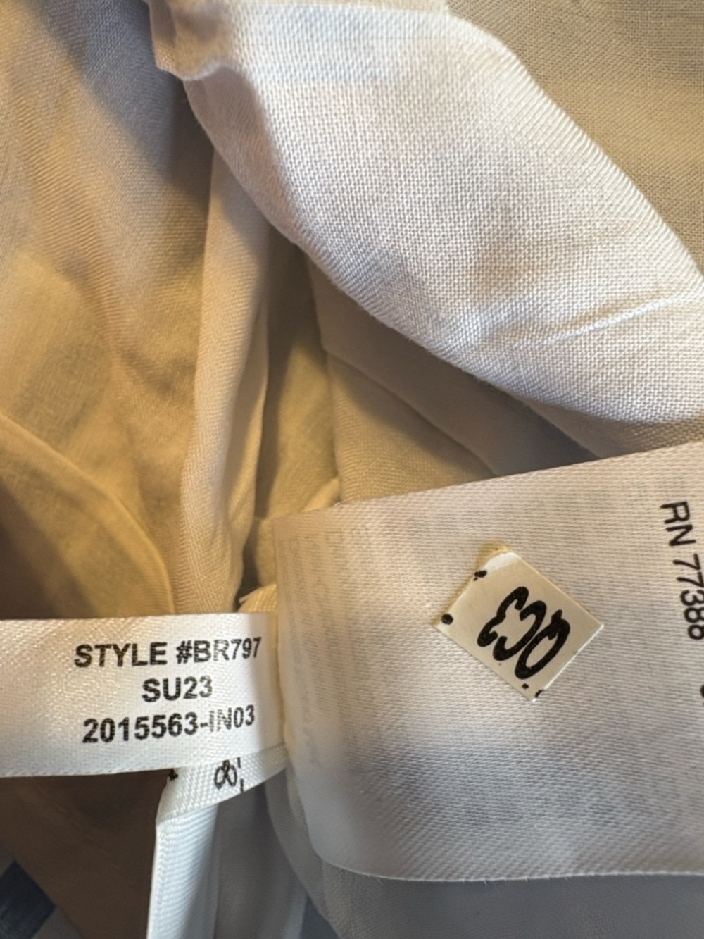 J. Crew V-Neck Smocked Waist Top in Stripe Cotton Lawn Size L Blue White NWT - Picture 9 of 10